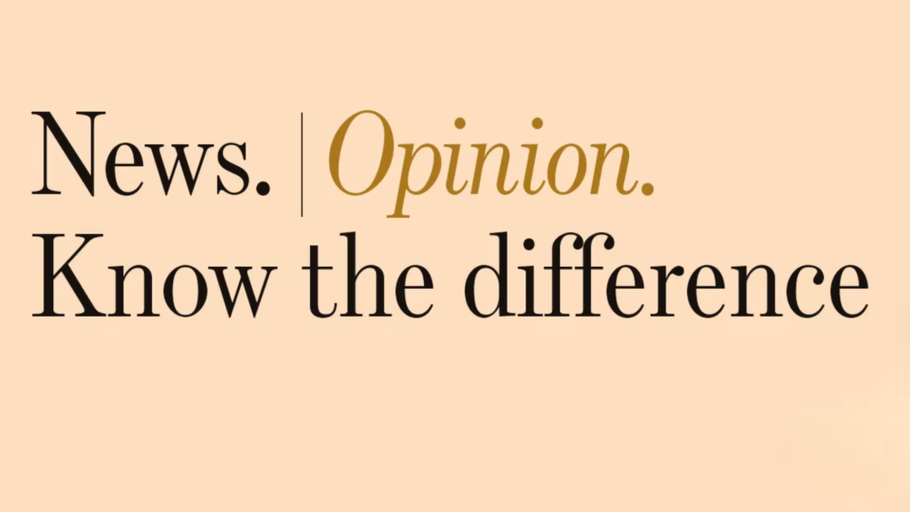 Difference Between Opinion Pieces and News Reports